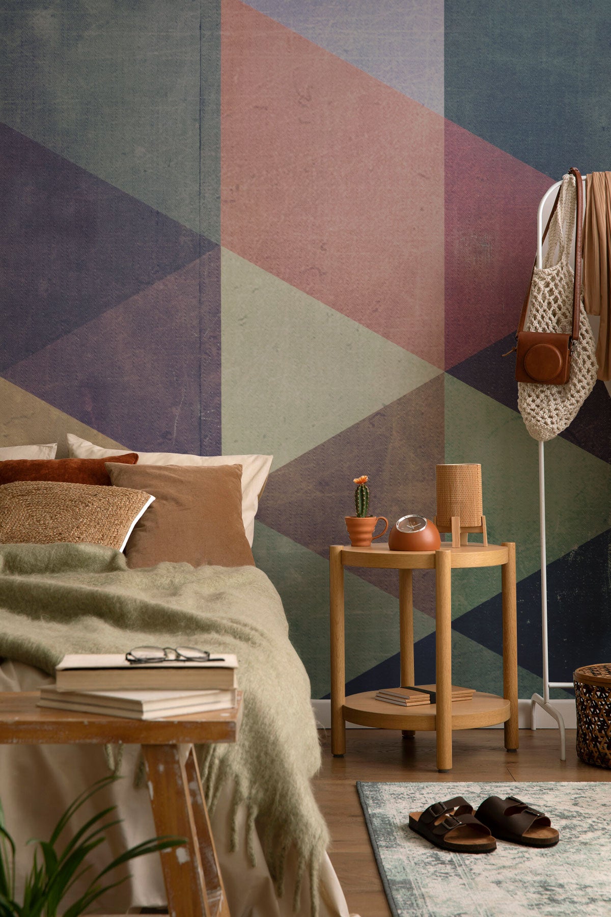 Grunge Triangle Abstract Wall Mural