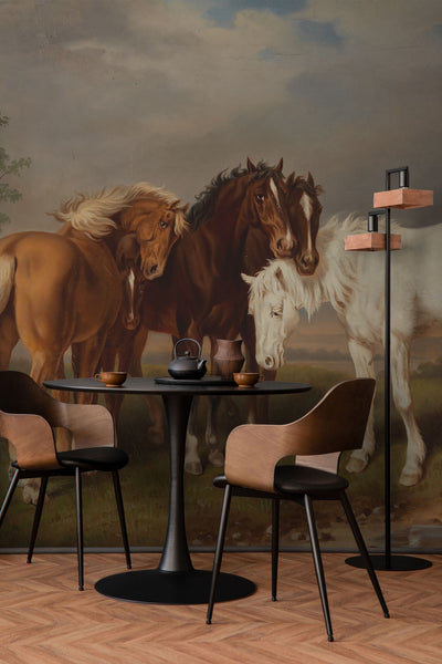 Von Wright Horses Wall Mural