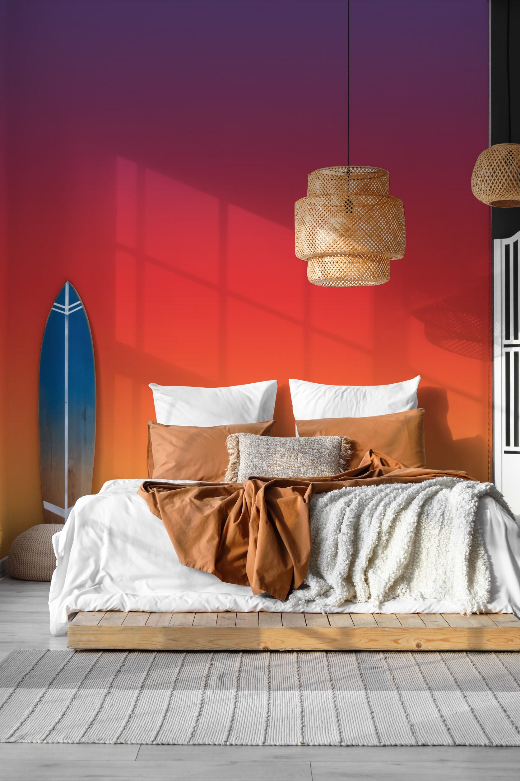 Instagram wallpaper in a bedroom