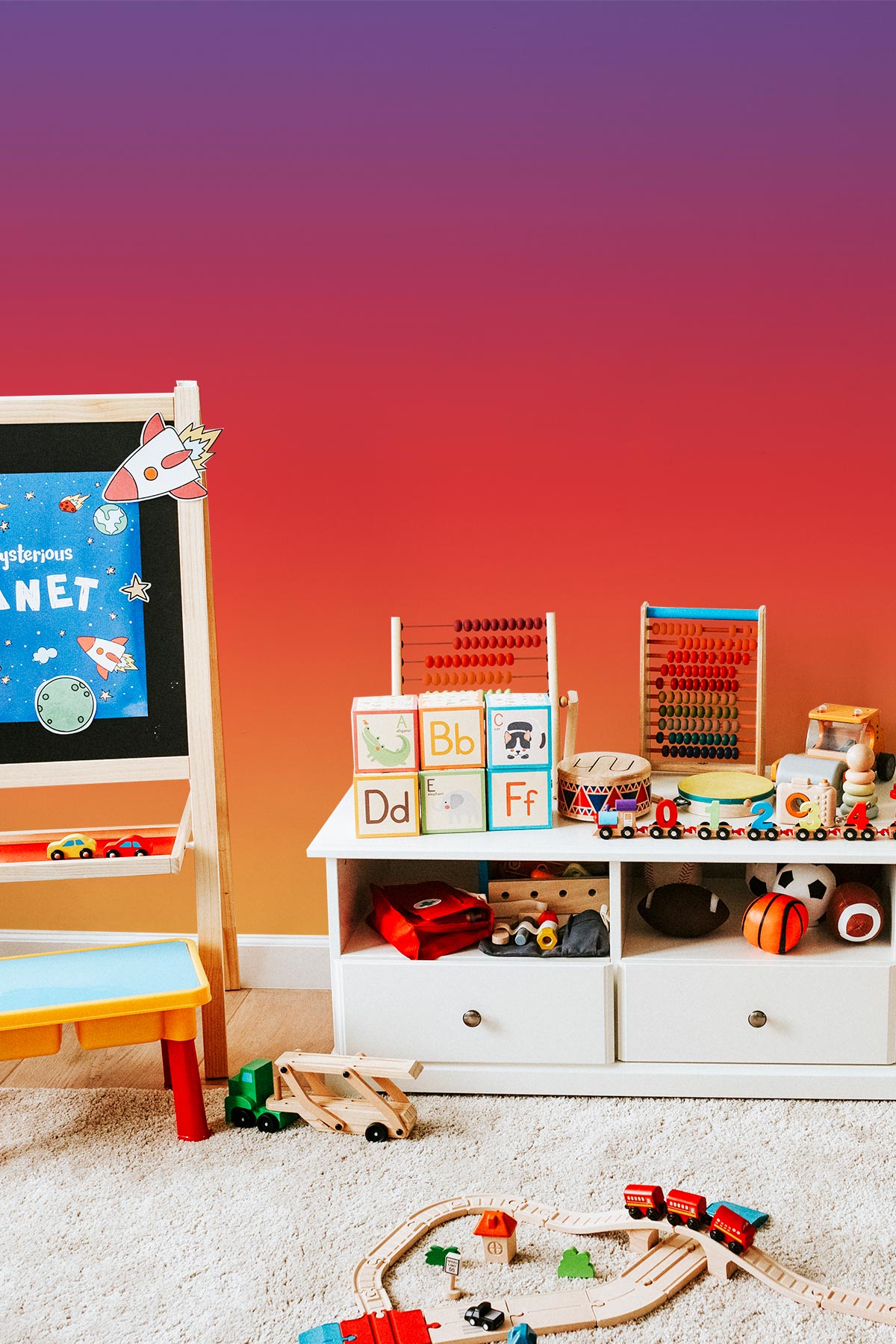 Instagram wallpaper in a kids room