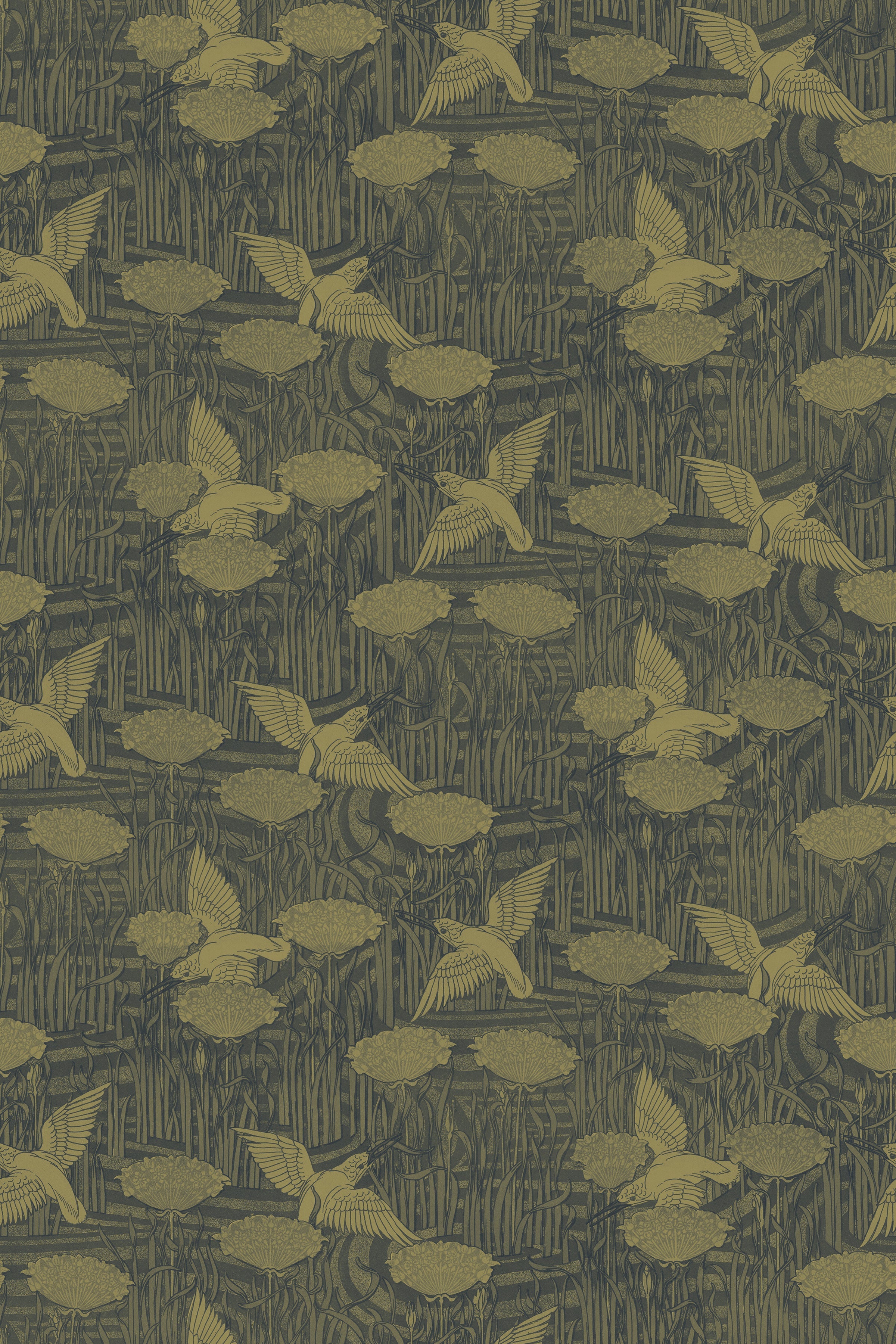 Kingfisher Above Water / Gold