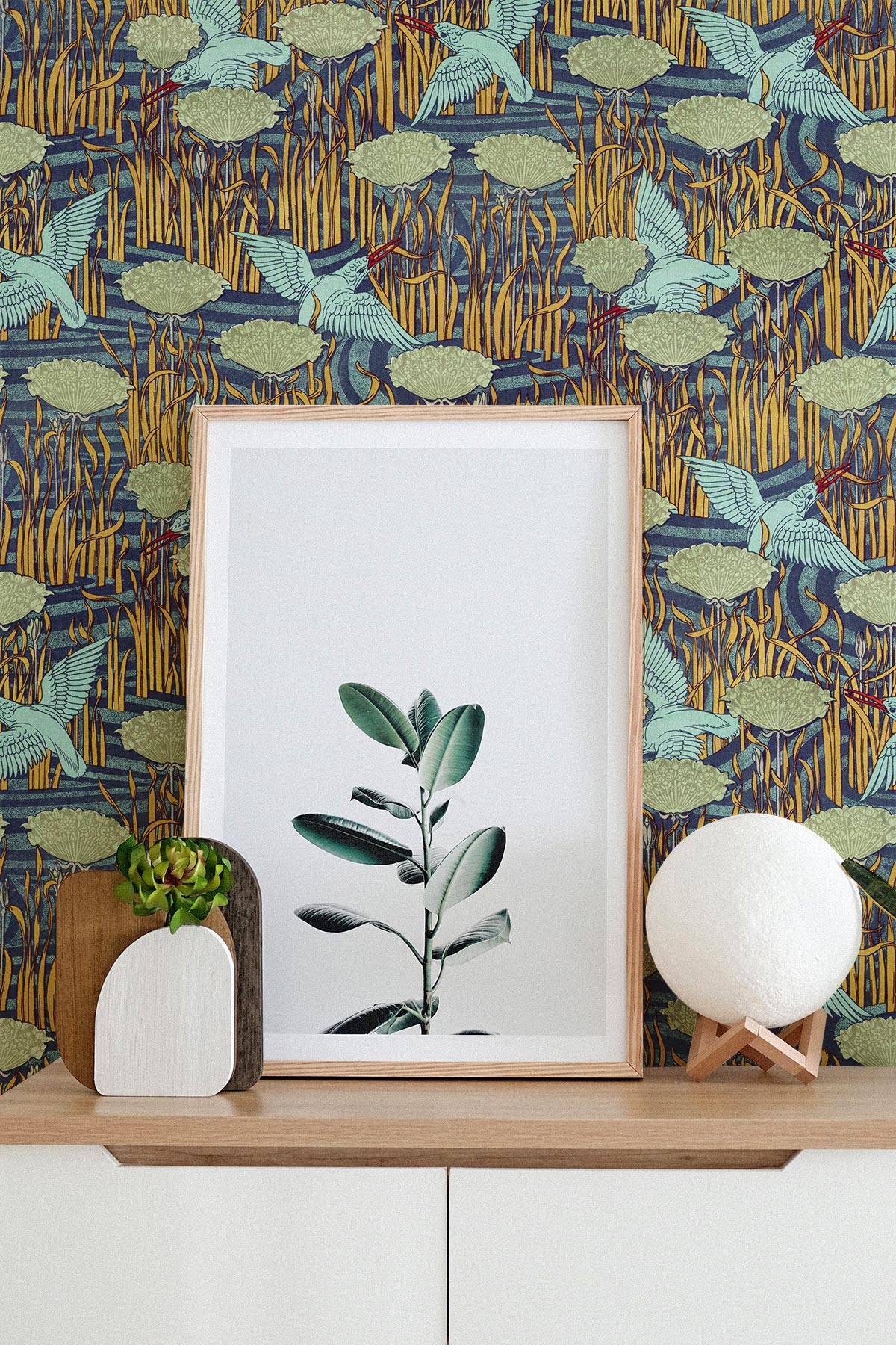 Kingfisher Above Water / Blue