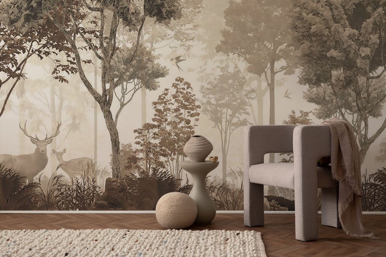 Majestic Deer Forest Wall Mural Wall Mural