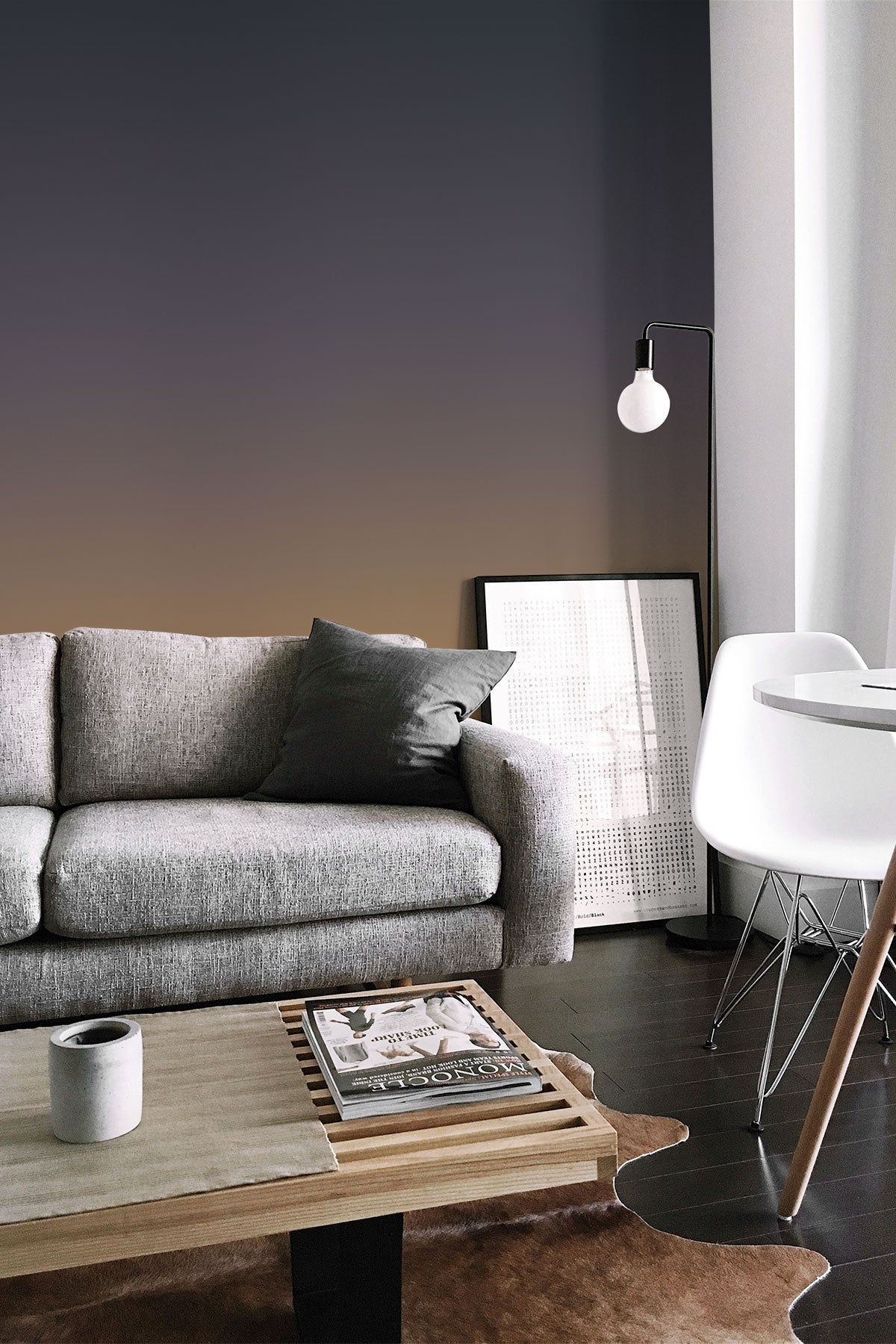 Midnight Mirage Wallpaper in a living room