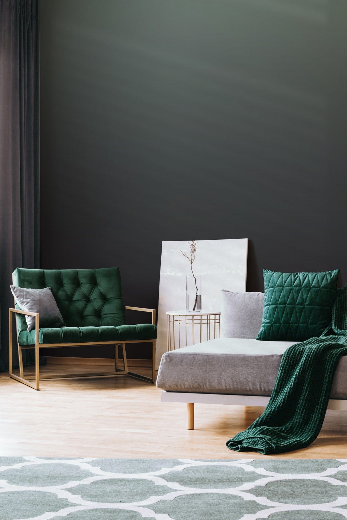 Mint Chocolate Chip wallpaper in a living room