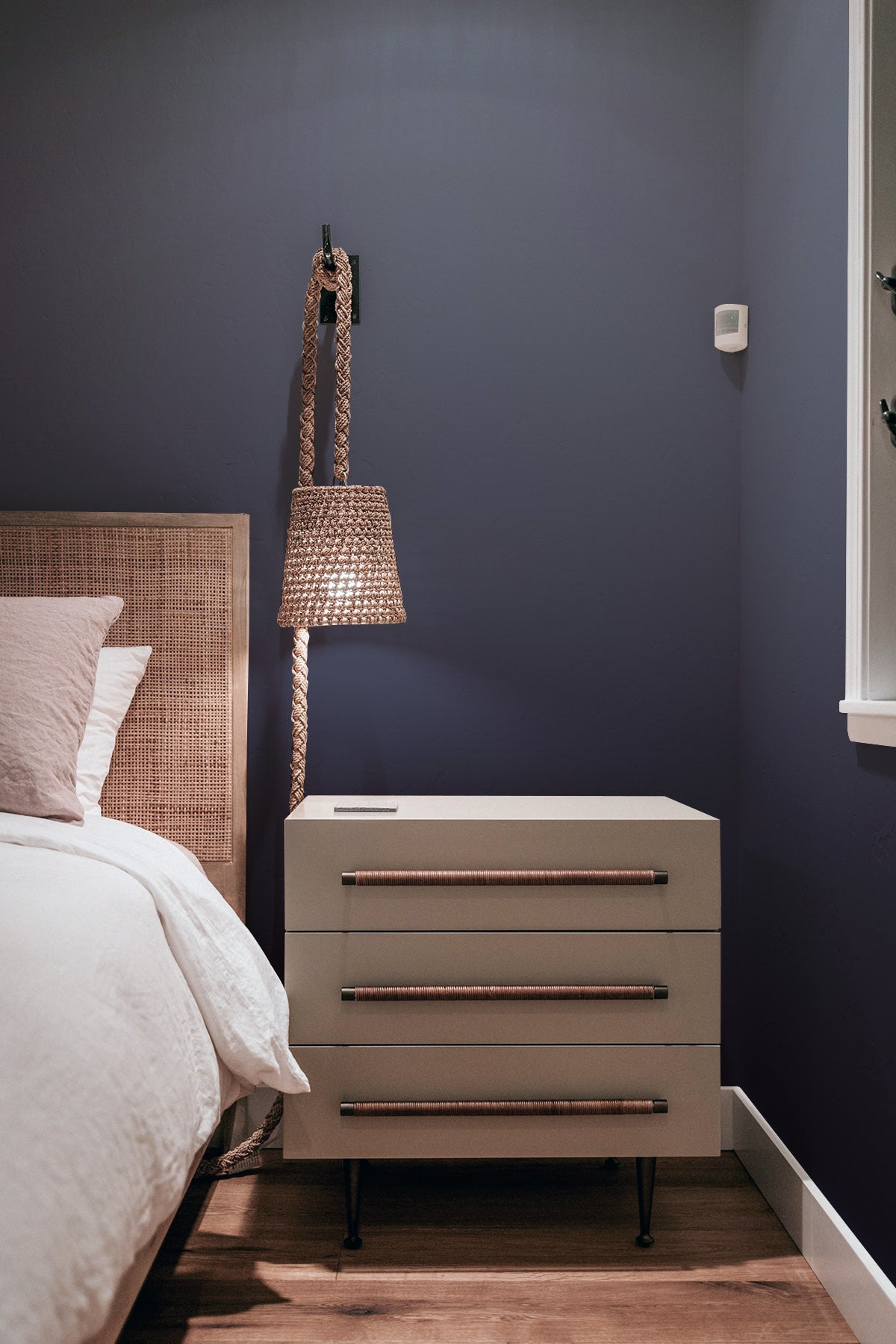 Navy Nights Wallpaper in a bedroom