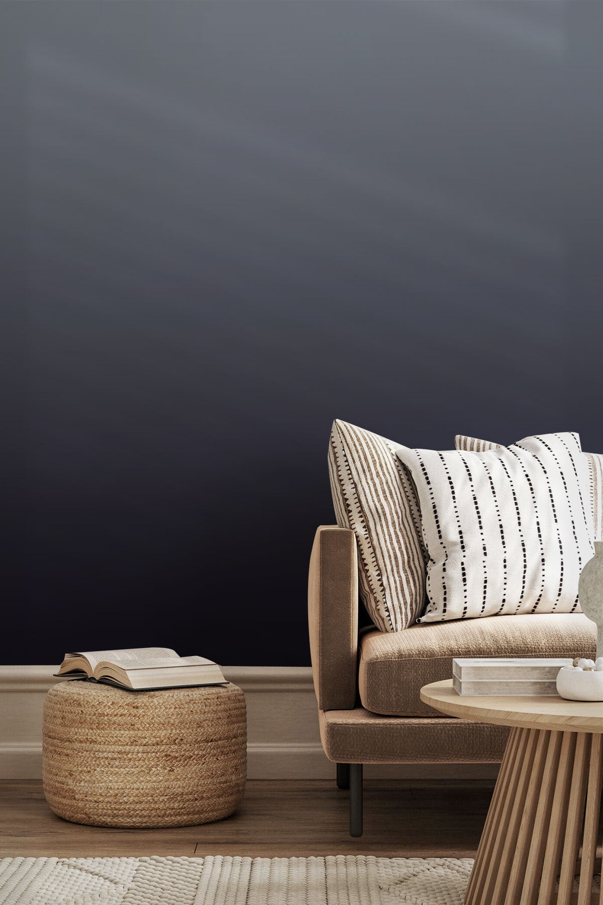 Navy Nights Wallpaper in a room