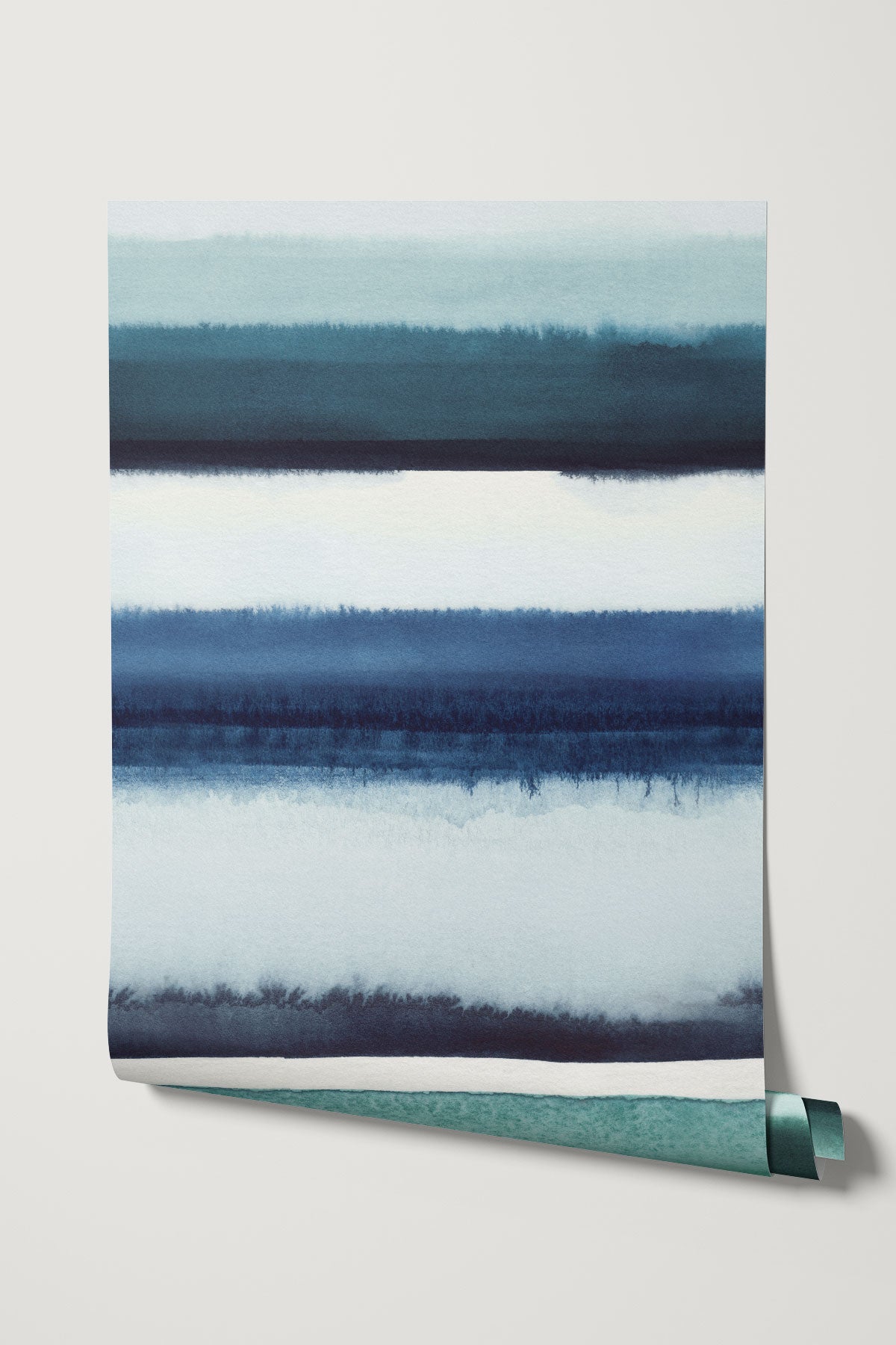 Ocean Tides Blue - Abstract Watercolor Wallpaper - Eazywallz