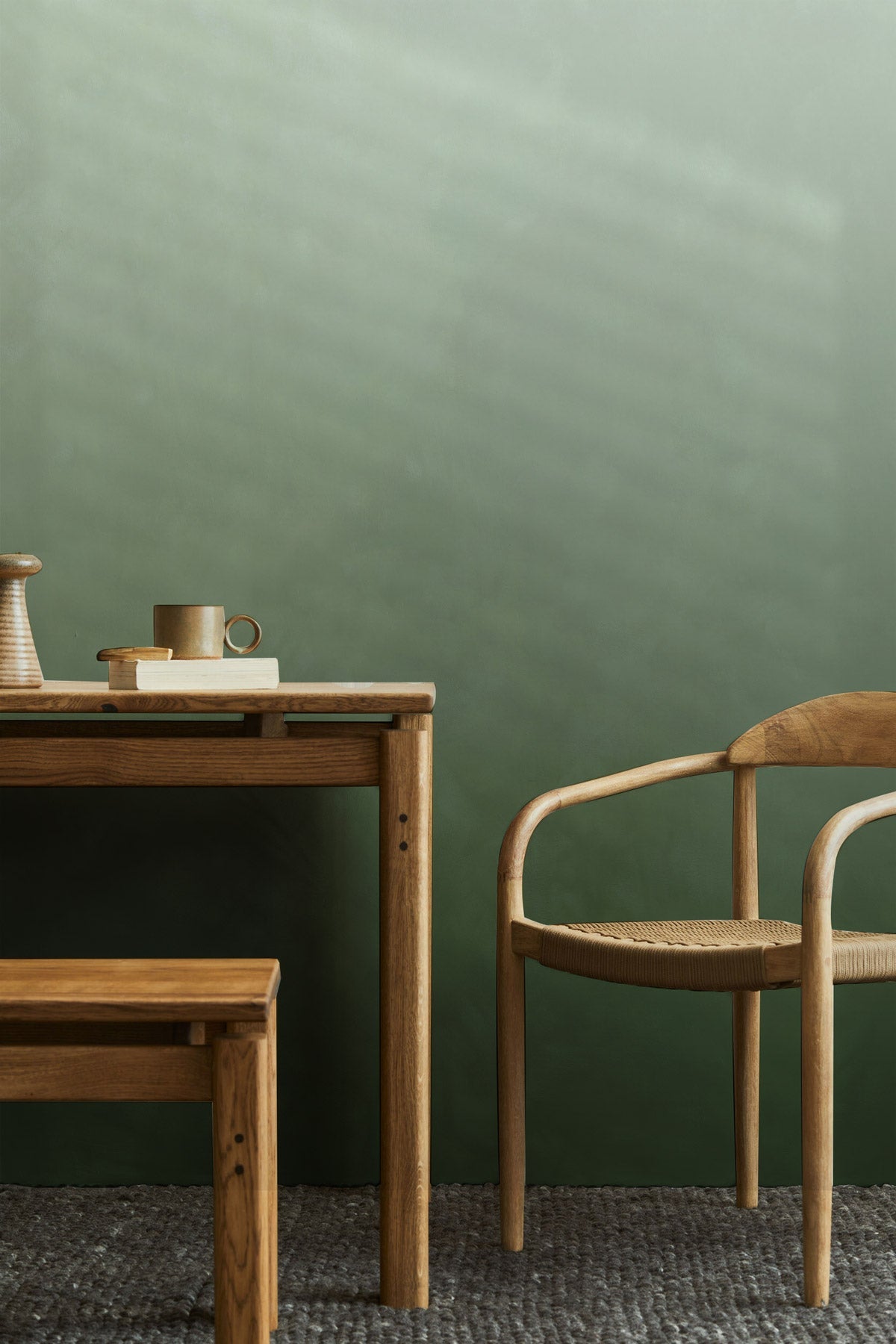 Olive Odyssey Wallpaper in a room