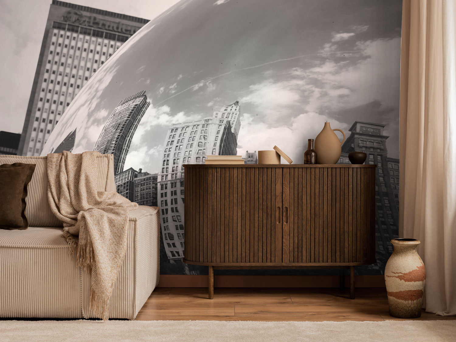 Chicago Cloud Gate Wall Mural