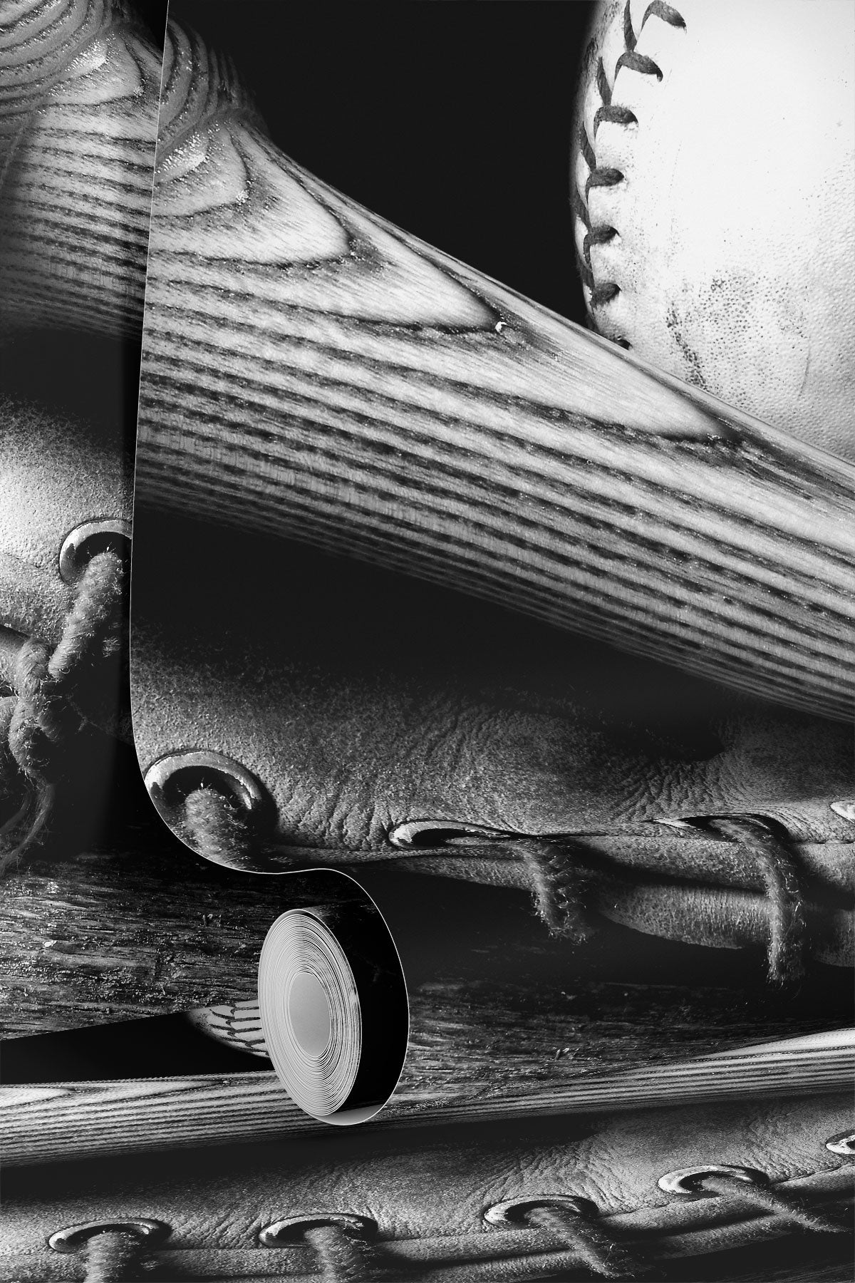 Vintage Baseball Essentials Wall Mural