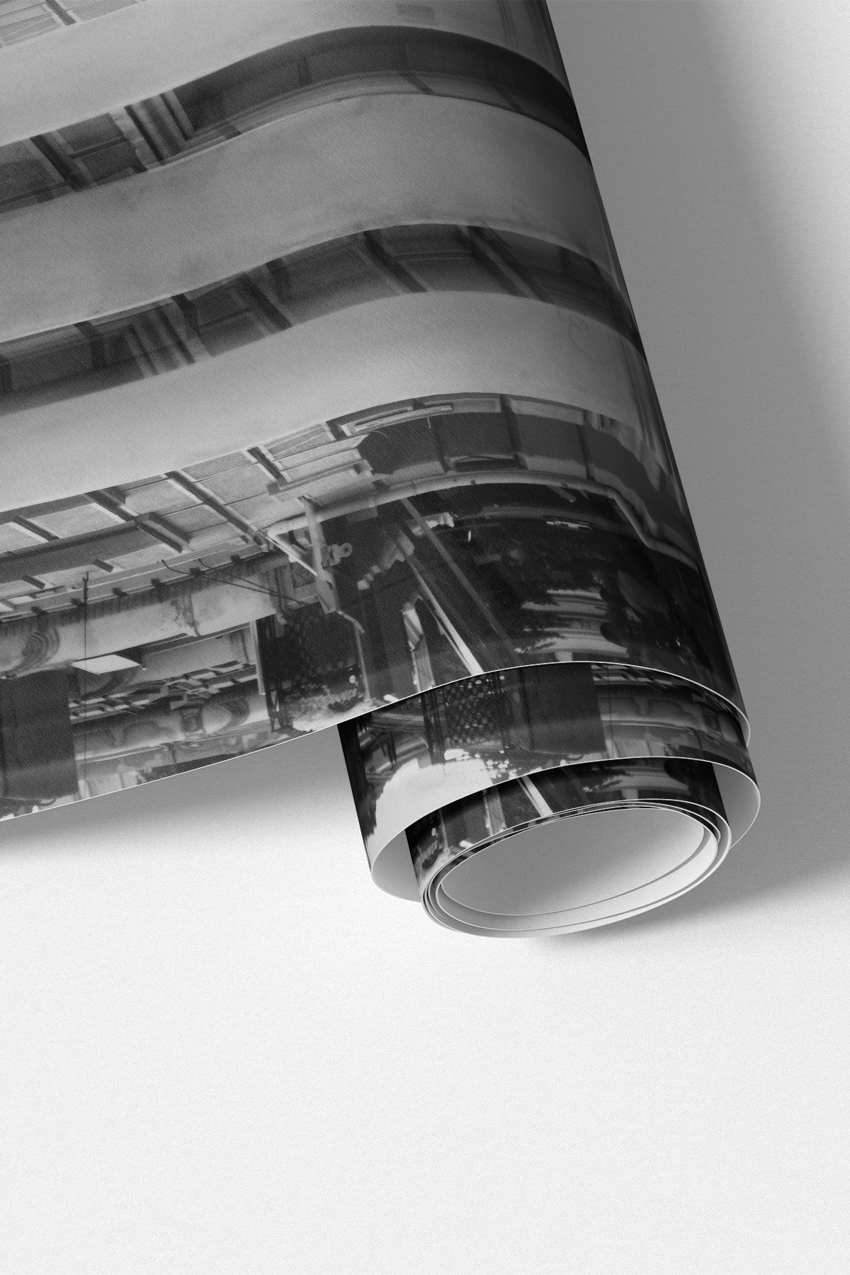 Roll of wallpaper featuring Parallaxis Wall Mural