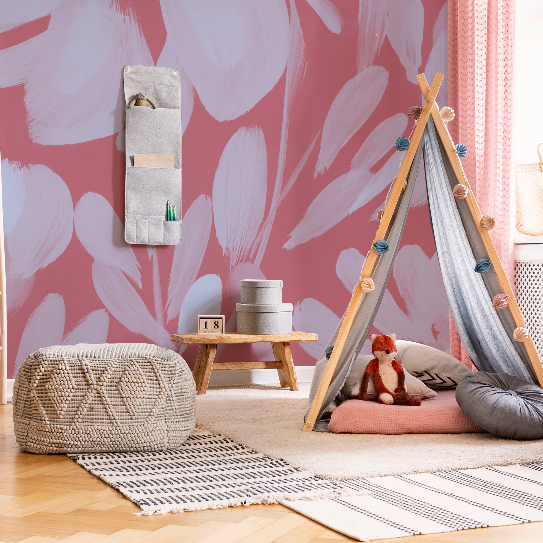 Pastel Bloom Elegance Wall Mural