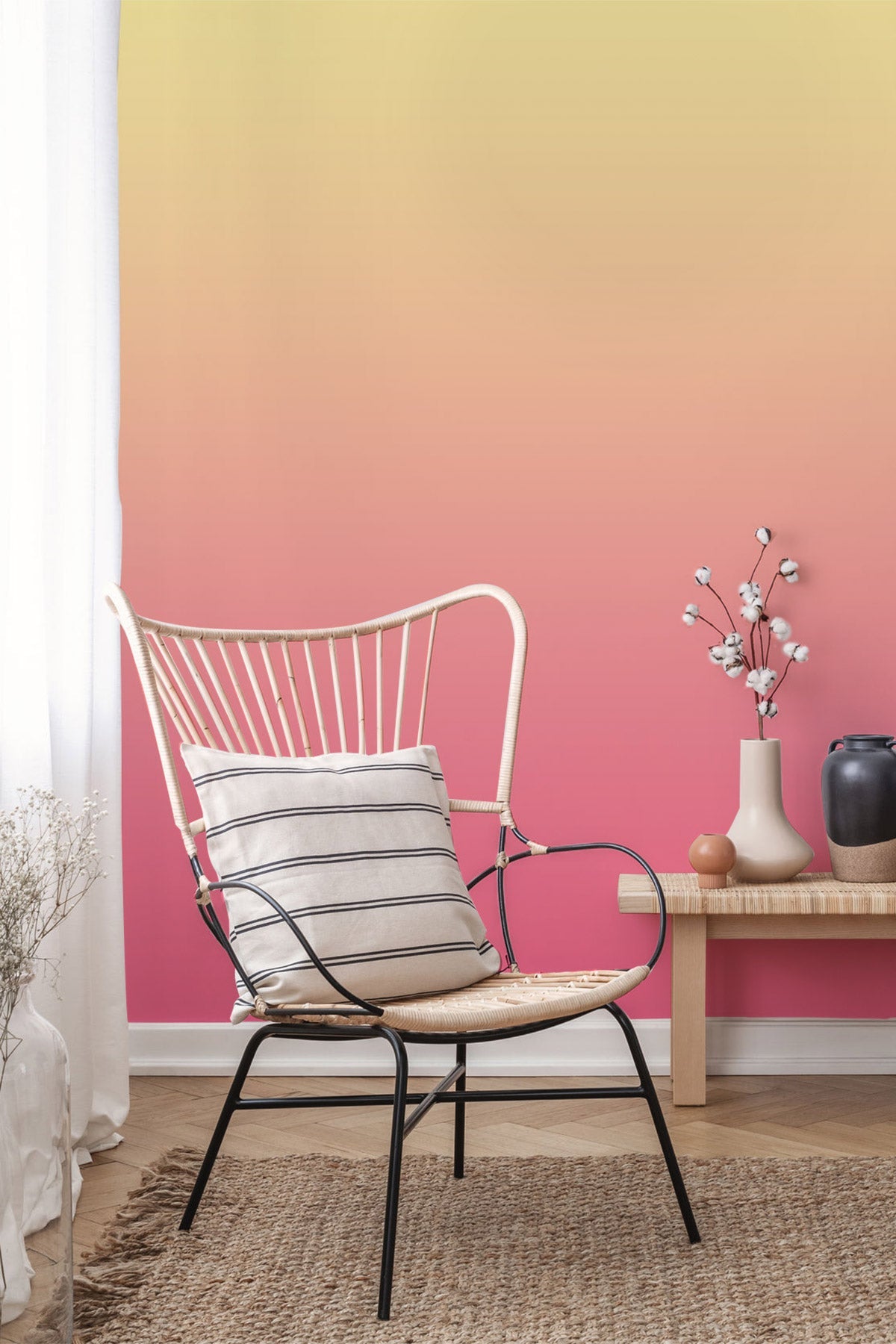 Pink Passion Fruit wallpaper in a room