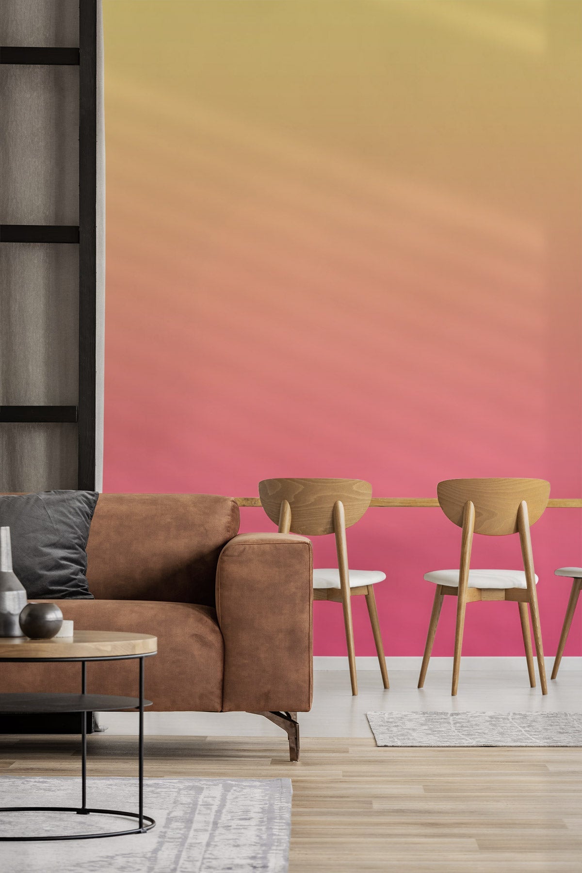 Pink Passion Fruit wallpaper in a dining room