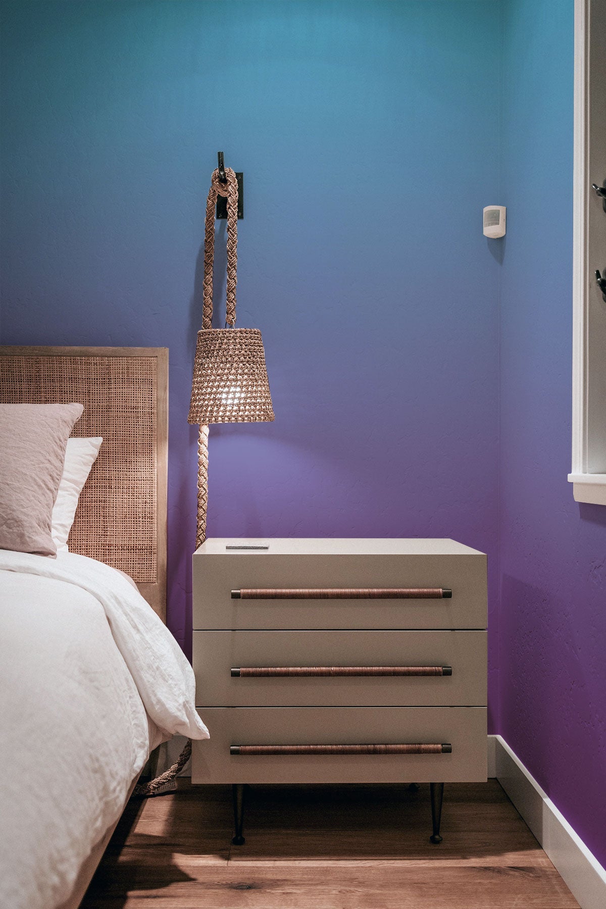 Purple Rain wallpaper in a bedroom