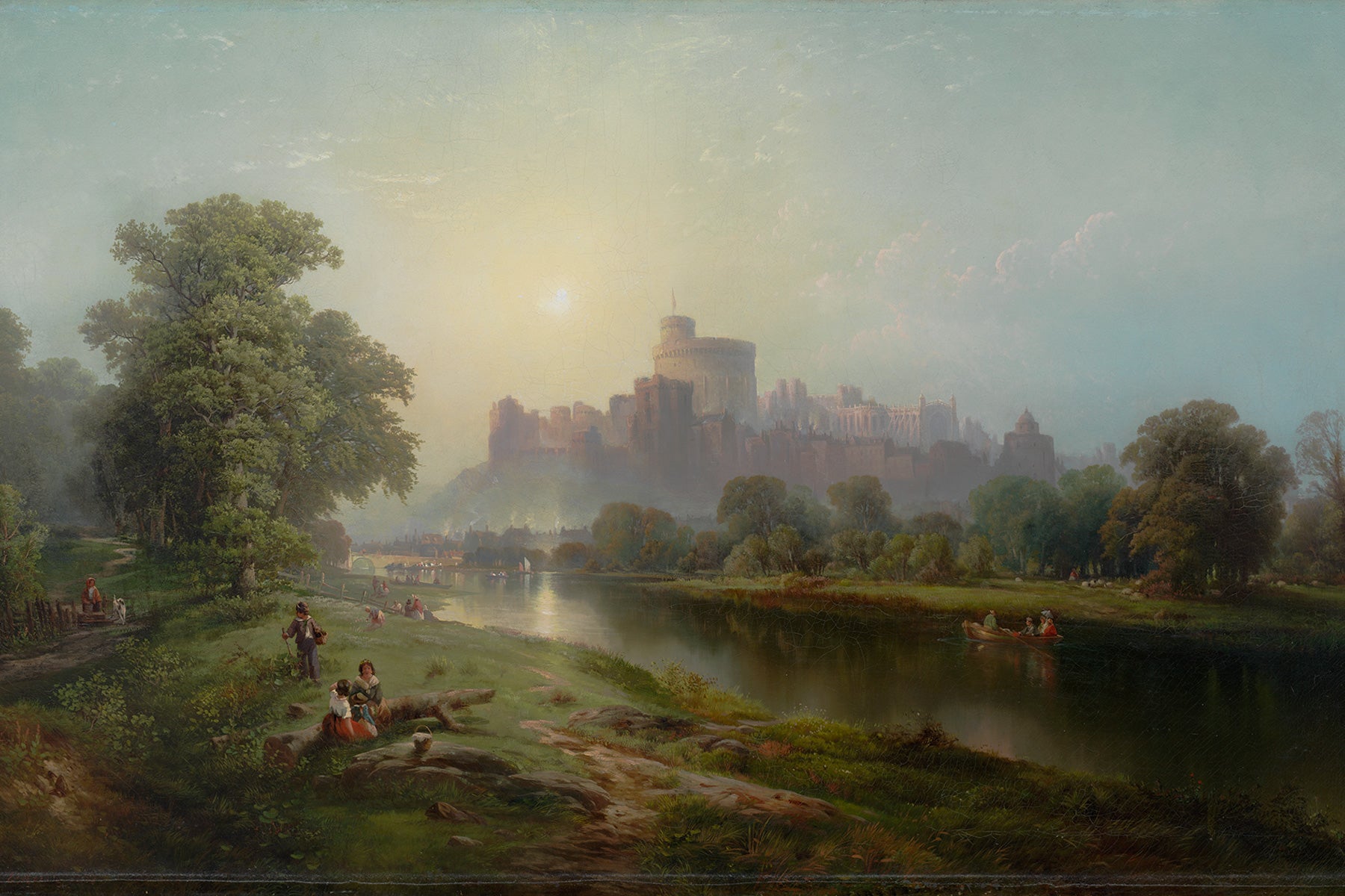 Vintage Windsor Castle Landscape Wall Mural