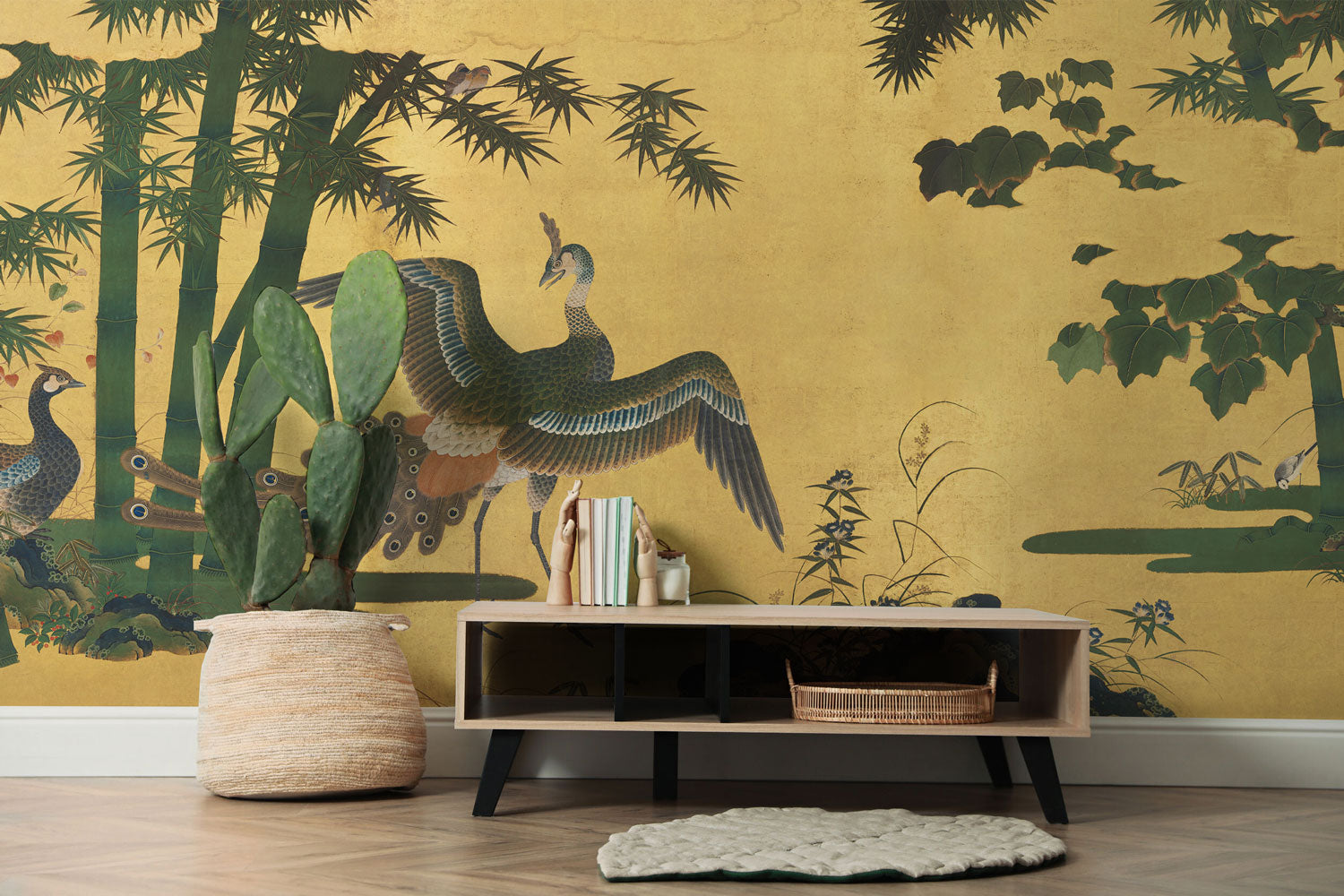 Enchanting Japanese Peacock Wall Mural