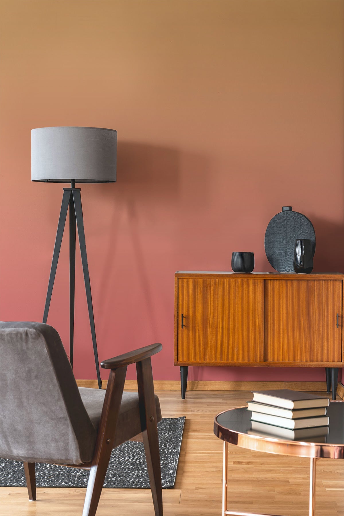 Tropical Sunset Wallpaper in a room