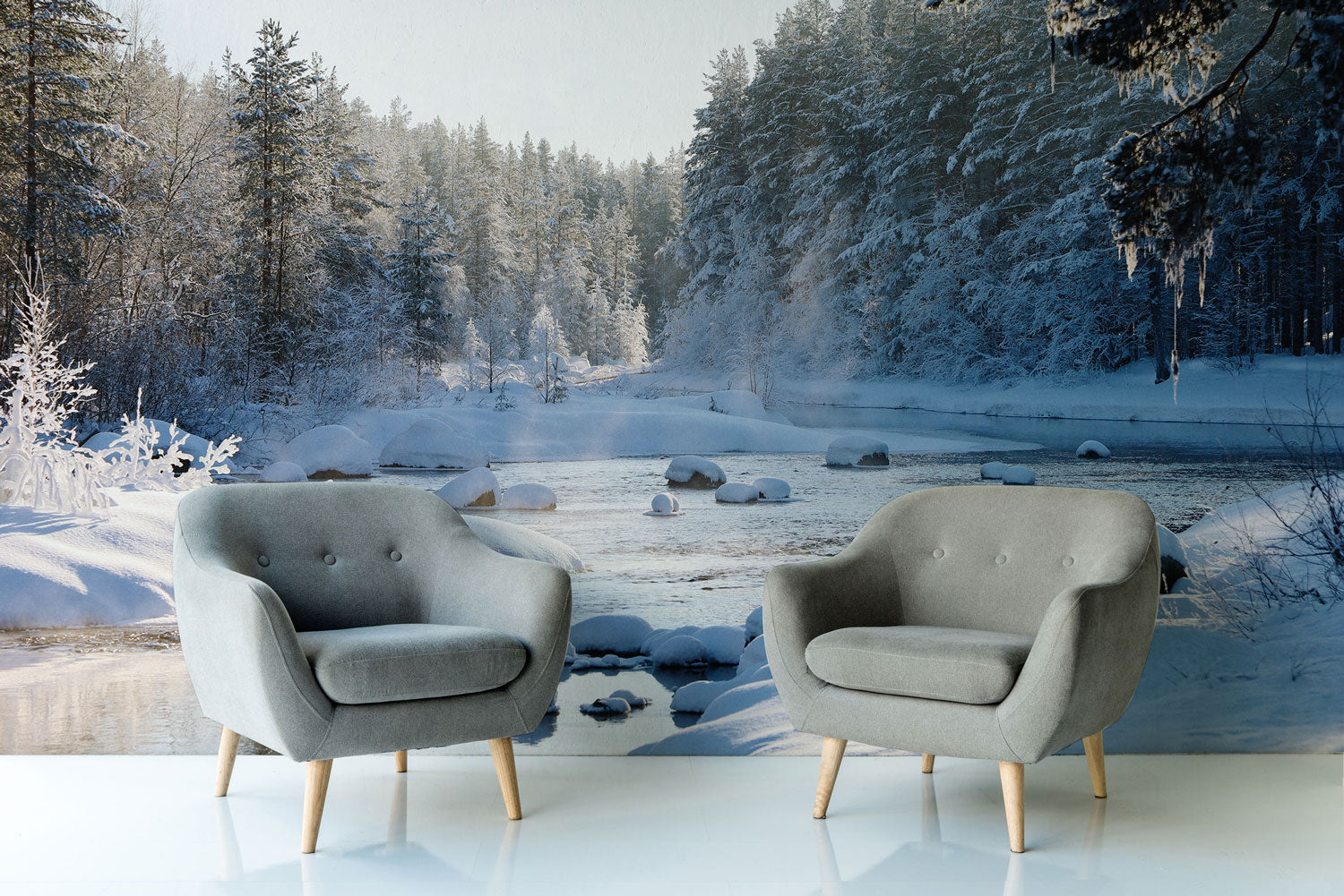 Enchanting Winter Landscape Wall Mural