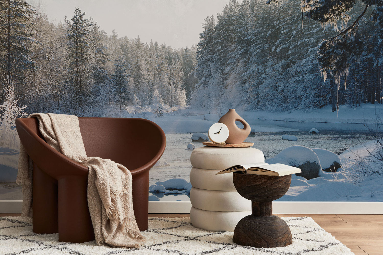 Enchanting Winter Landscape Wall Mural