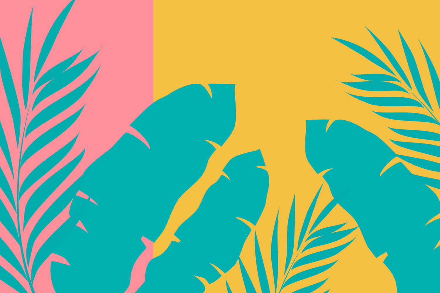 Venice Beach Palm Leaf Wall Mural