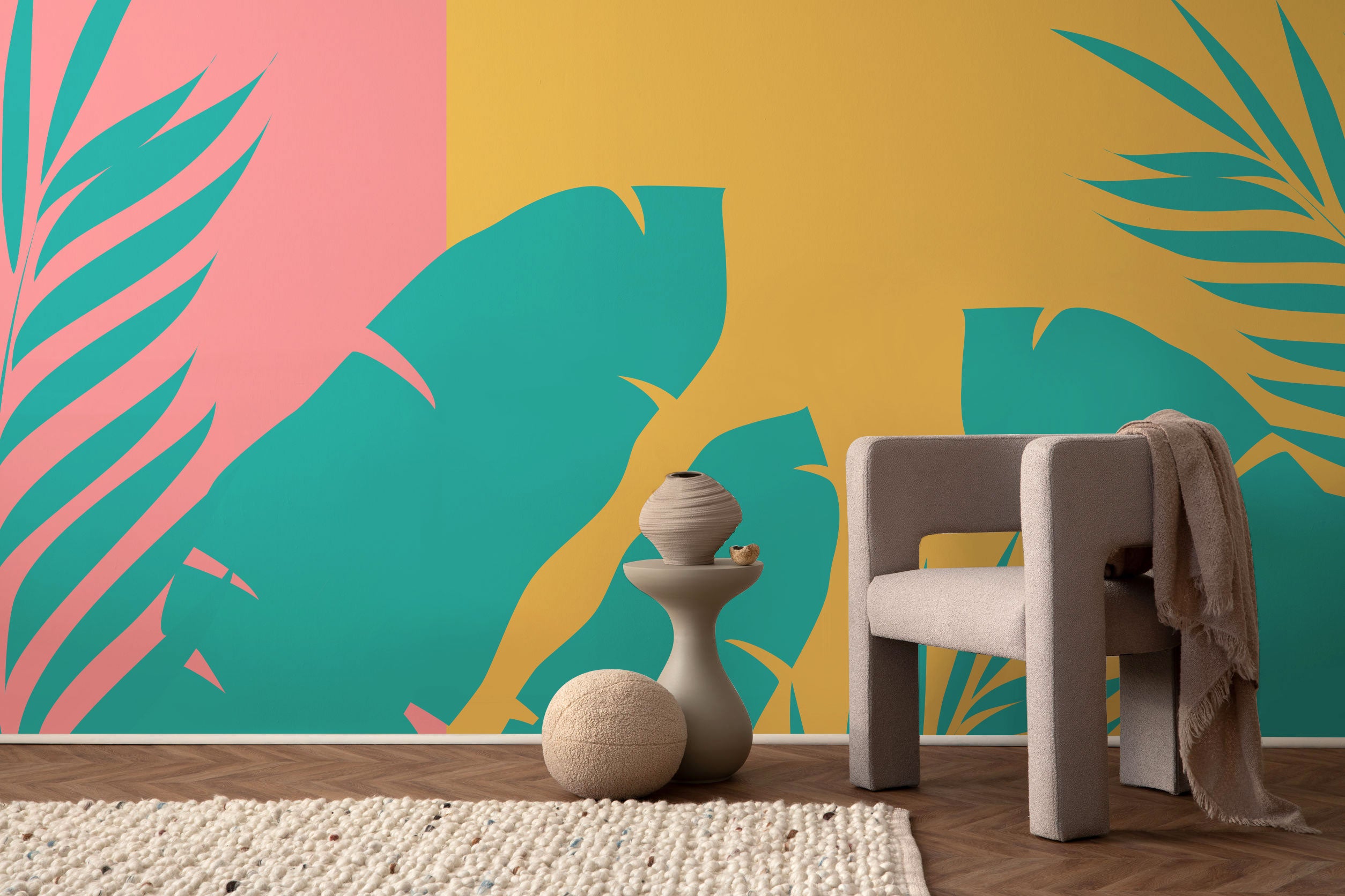 Venice Beach Palm Leaf Wall Mural