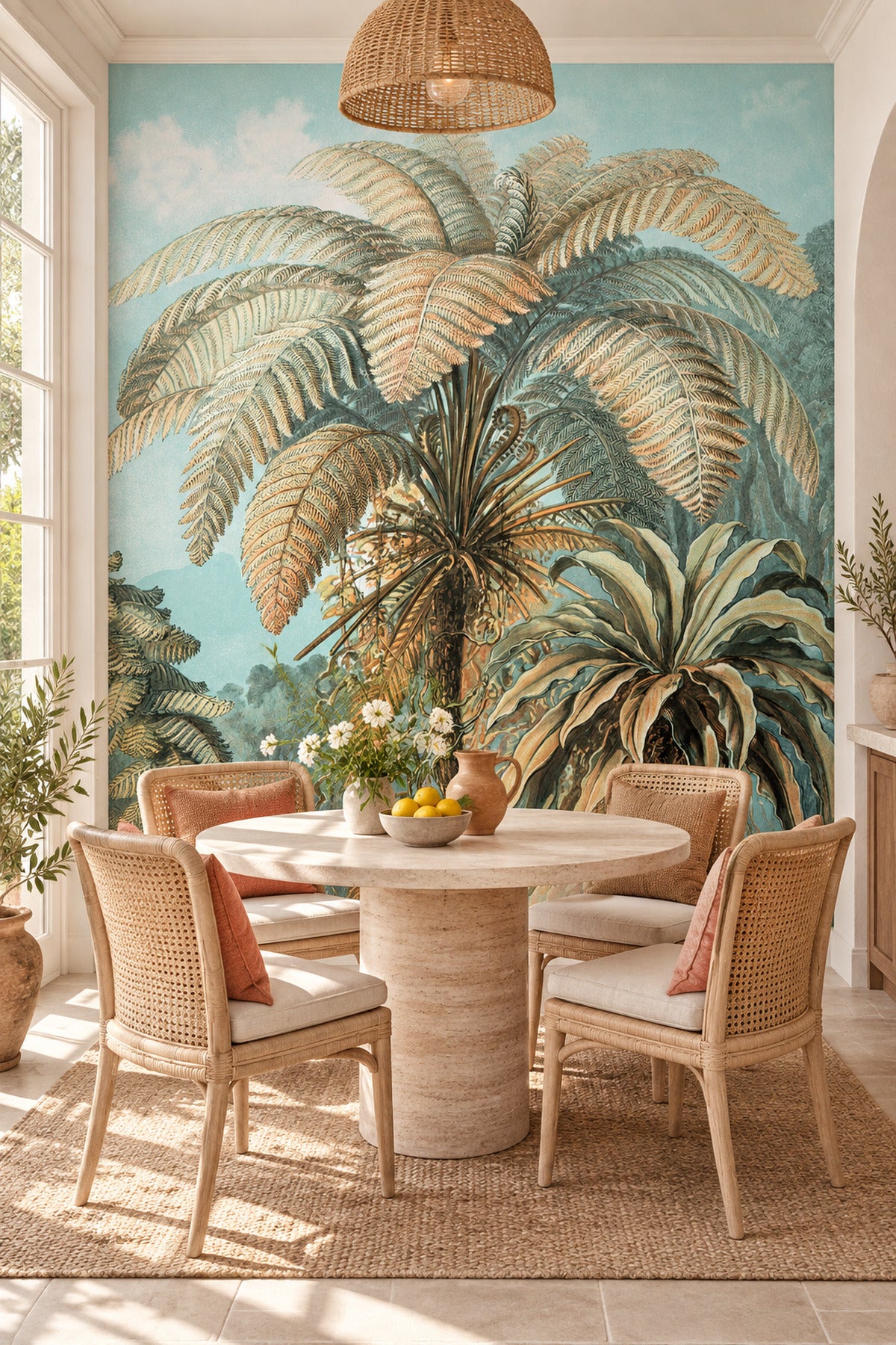 Vintage Jungle Illustration Wall Mural