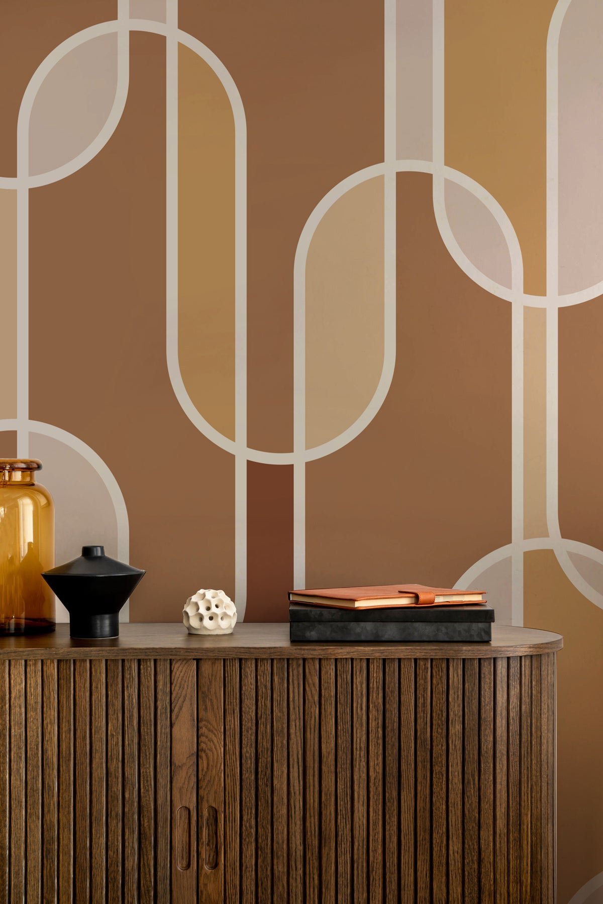 Mid Century Geometric Wall Mural