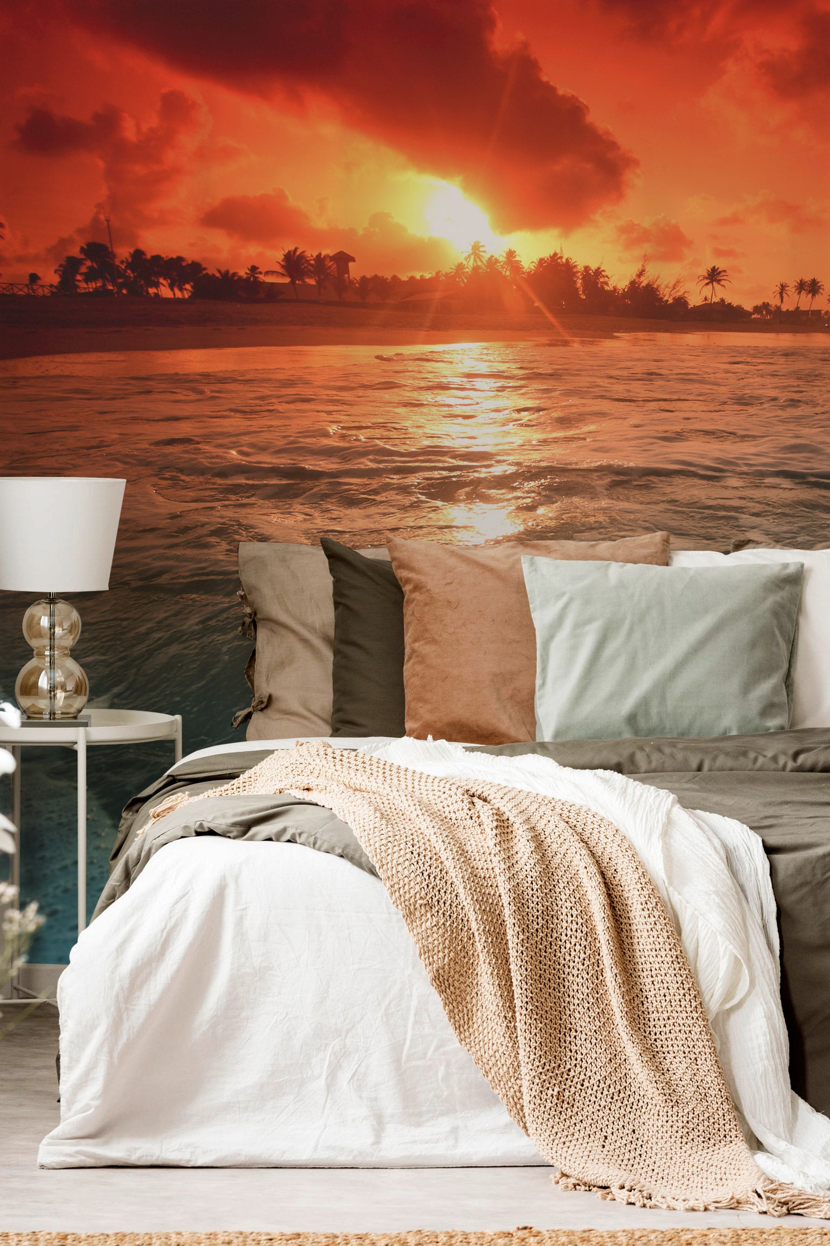 Ocean at dusk Wall Mural