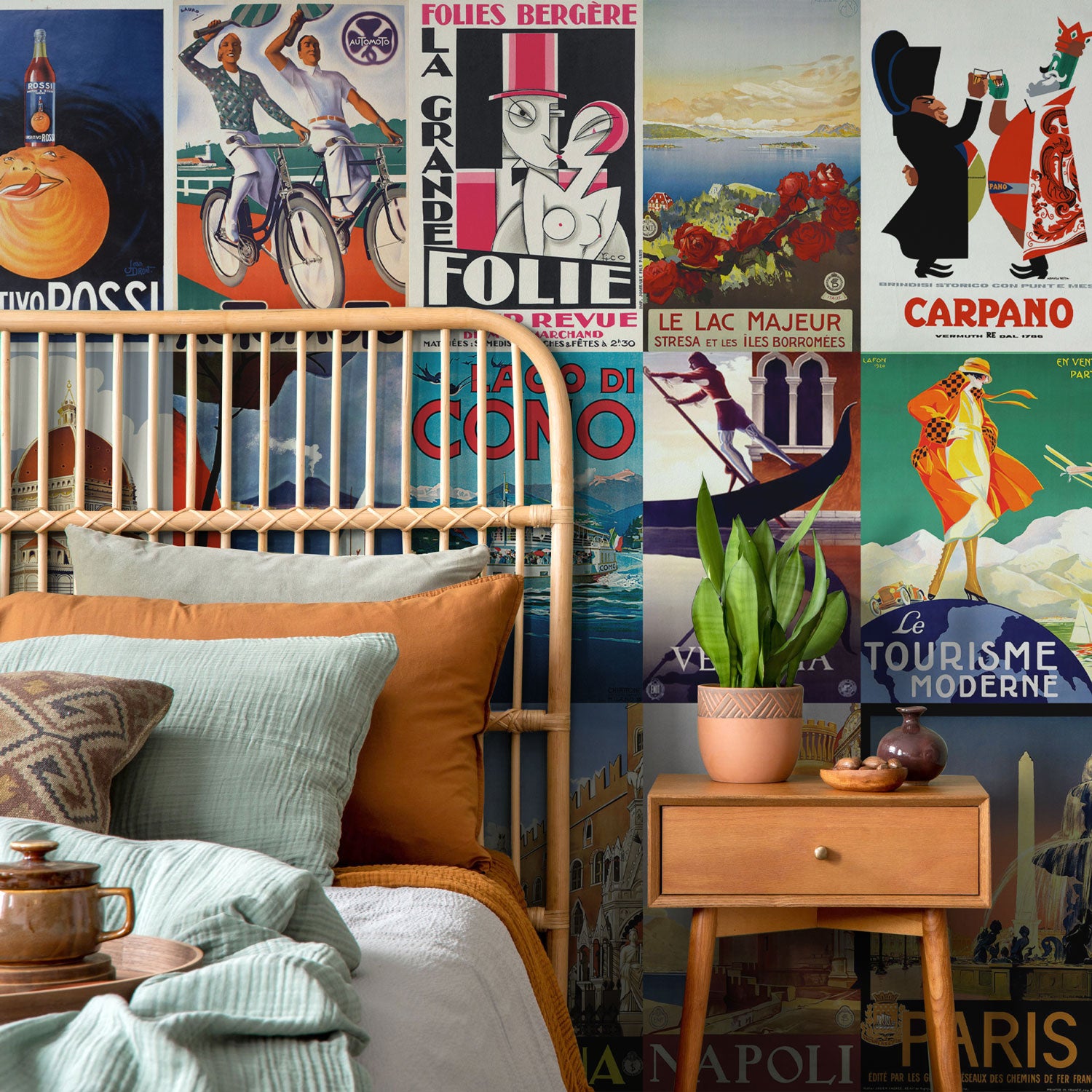 Vintage European Prints Wall Mural