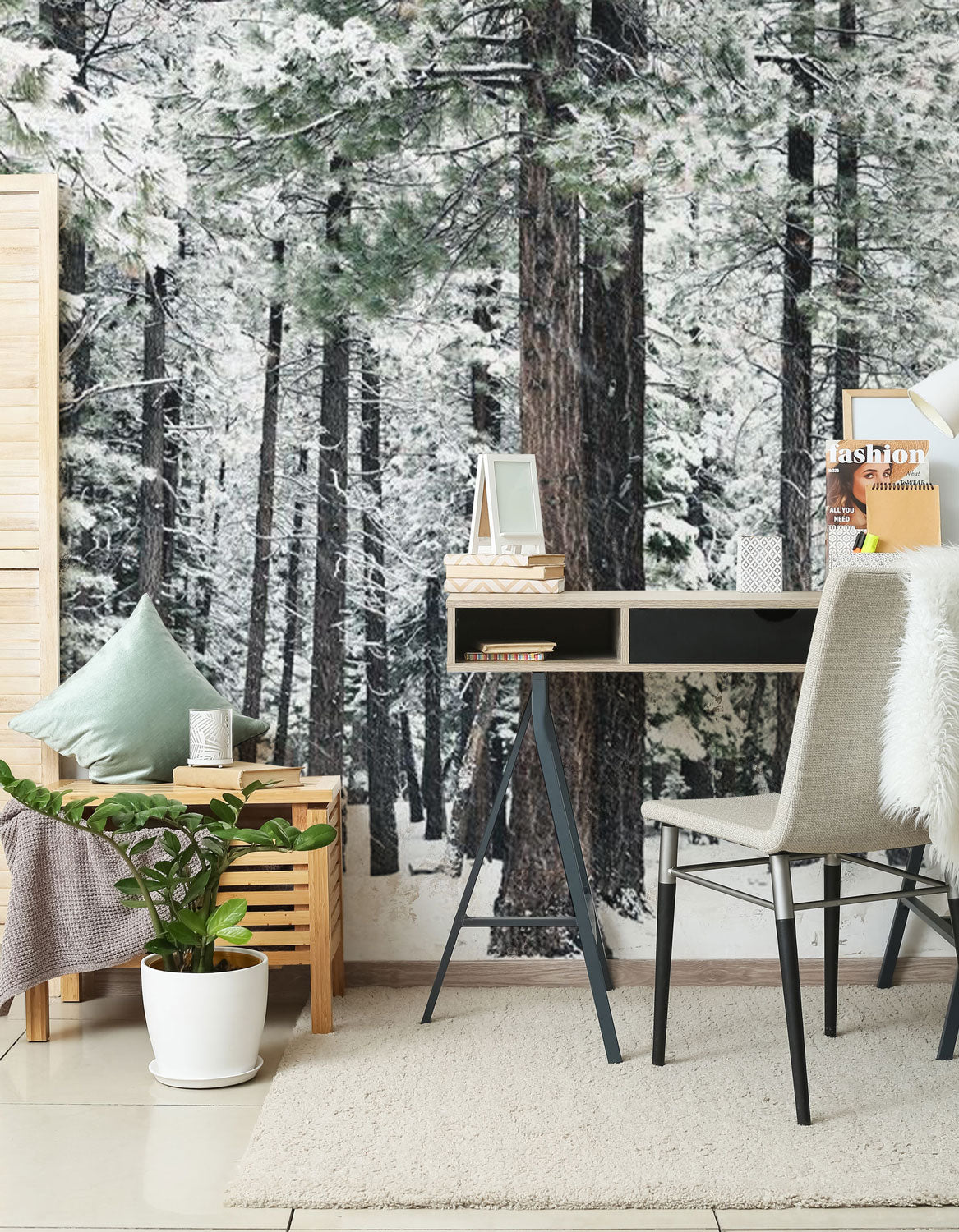 Deep Winter Forest Mural Wallpaper