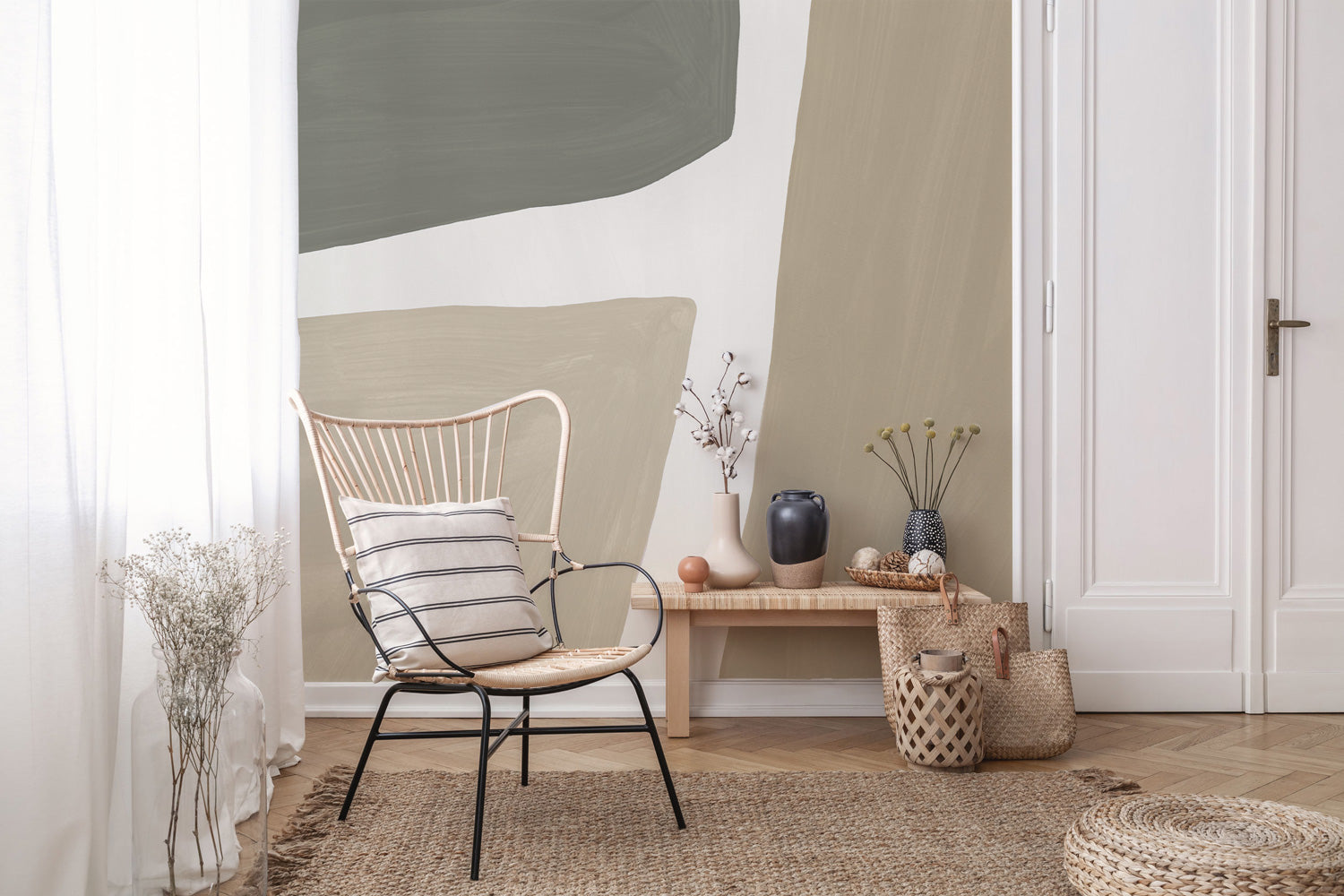 Organic Abstract Shapes 2 Wall Mural