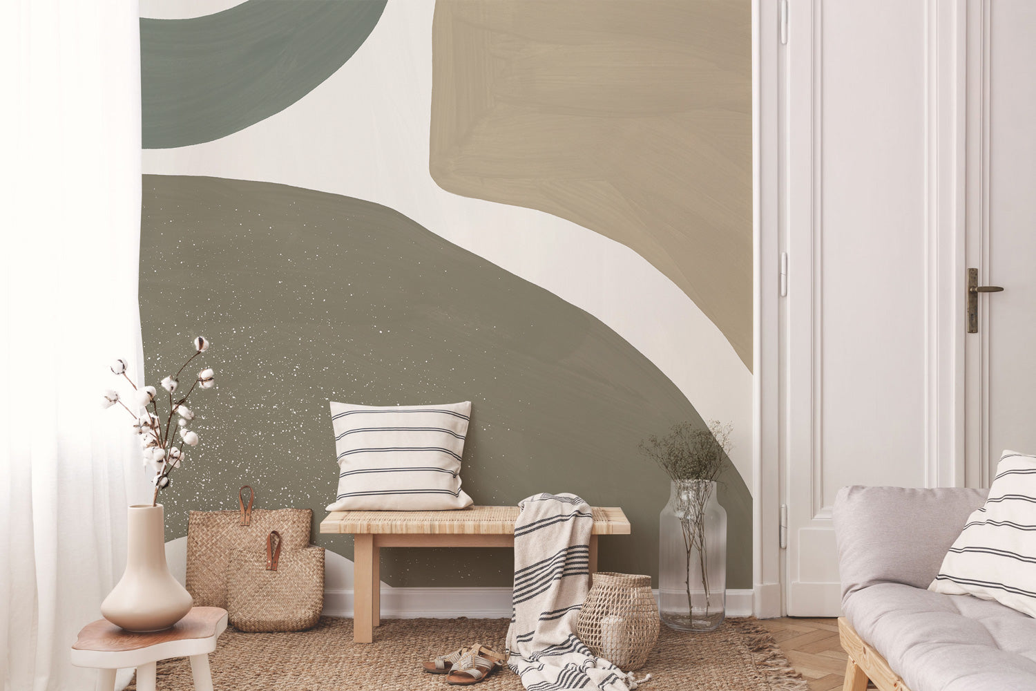 Organic Abstract Shapes 3 Wall Mural