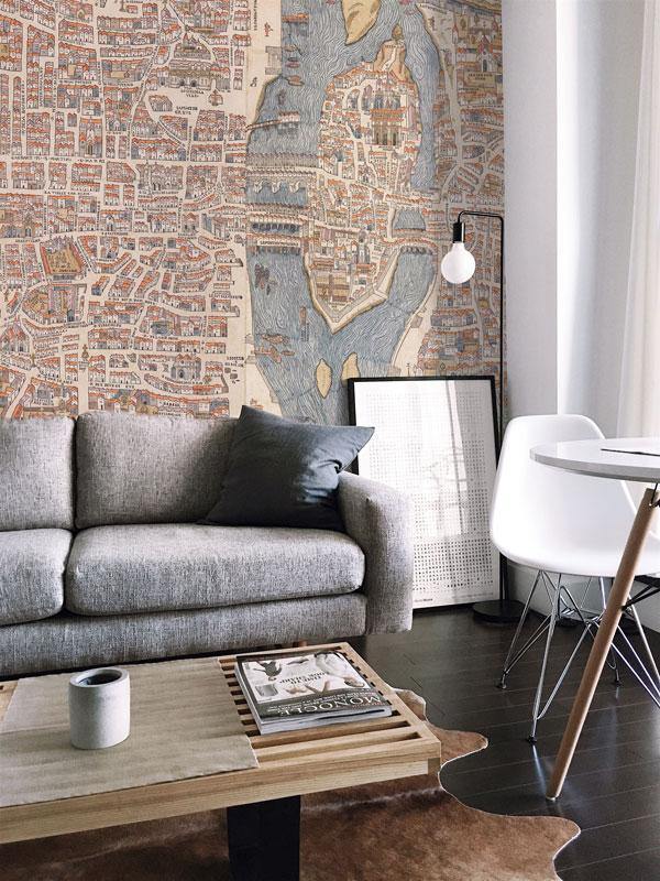 1550 Map of Paris in Color Wall Mural-Wall Mural-Eazywallz