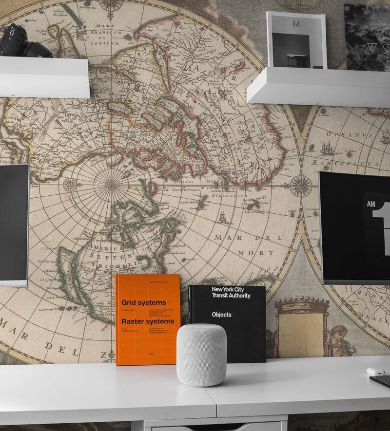 1672 Vintage Planiglobe map of the world Wall Mural-Wall Mural-Eazywallz