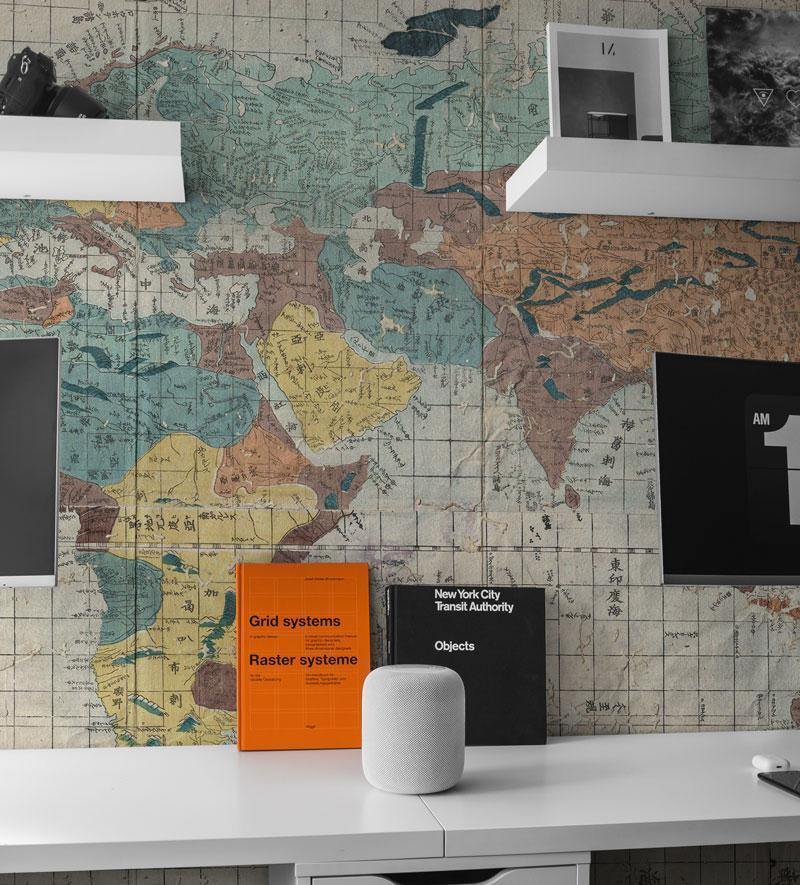 1853 Japanese Map of the World Wall Mural-Wall Mural-Eazywallz