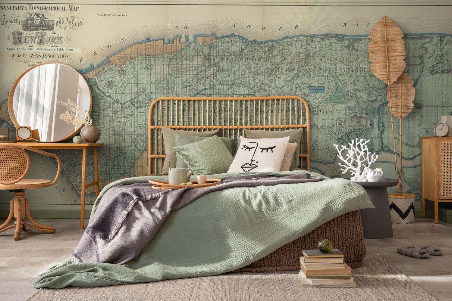 1865 New York Map Wall Mural-Wall Mural-Eazywallz
