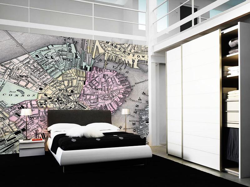 1870 Boston Map Wall Mural-Wall Mural-Eazywallz
