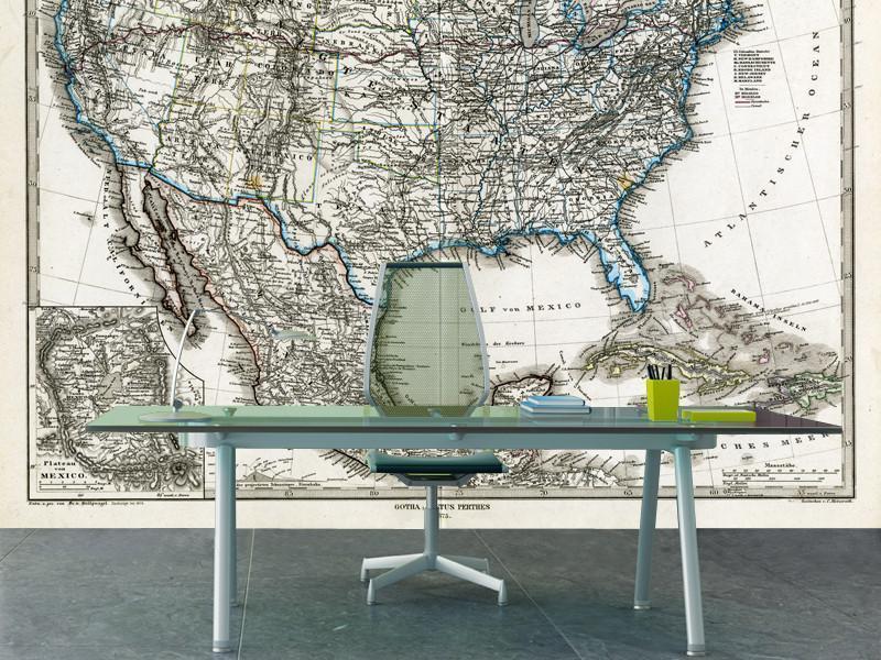 1872 Antique Map Wall Mural-Wall Mural-Eazywallz