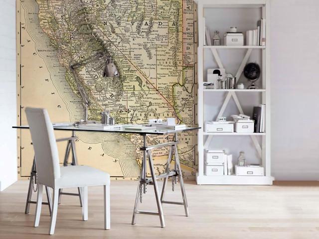 1889 Maps of California and Nevada Wall Mural-Wall Mural-Eazywallz