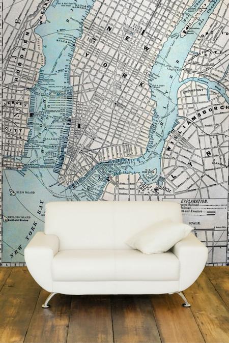 1889 New York City Map Wall Mural-Wall Mural-Eazywallz