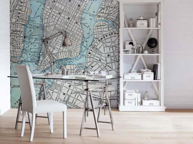 1889 New York City Map Wall Mural-Wall Mural-Eazywallz