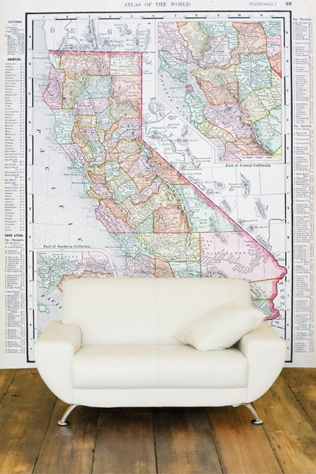1900 Map of California Wall Mural-Wall Mural-Eazywallz