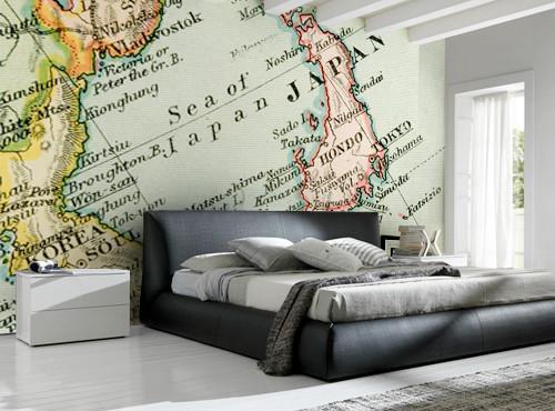 1907 Vintage Japan Map Wall Mural-Wall Mural-Eazywallz