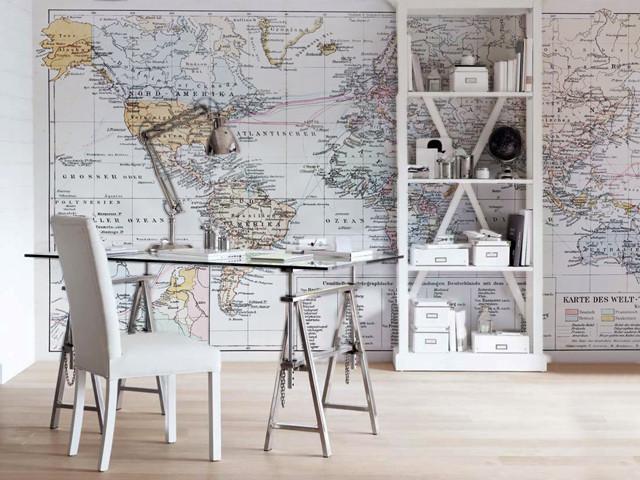 1908 Map of the World Wall Mural-Wall Mural-Eazywallz