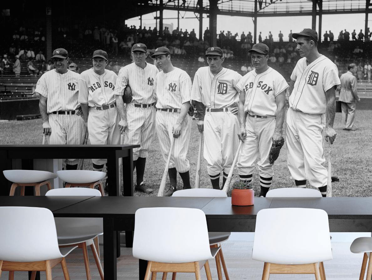 1937 Baseball All-Stars Wall Mural-Wall Mural-Eazywallz