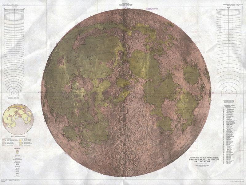 1961 Map of the Moon Wall Mural-Wall Mural-Eazywallz