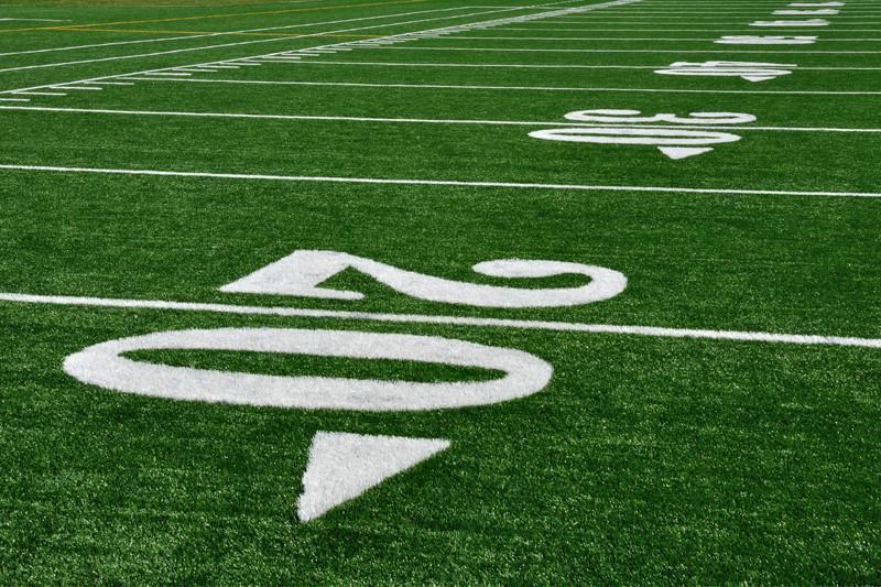 20 Yard Line On A Football Field Wall Mural-Wall Mural-Eazywallz