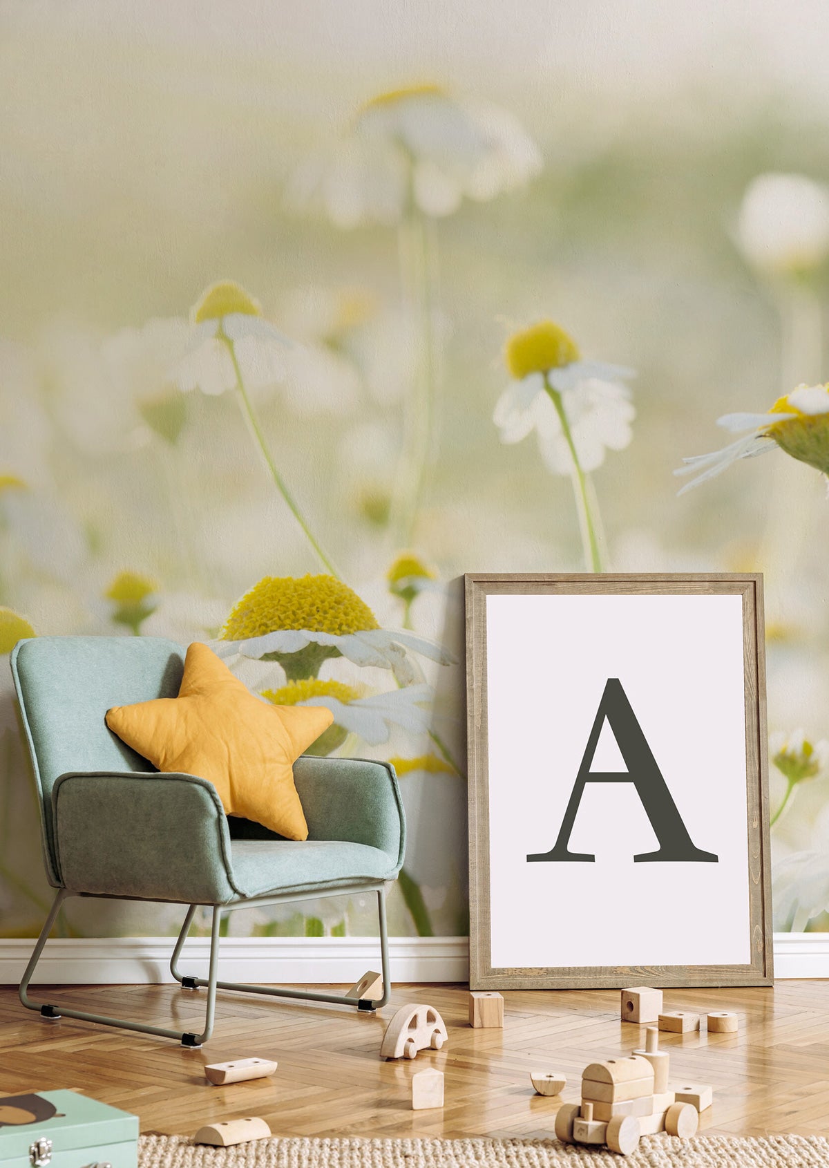 Daisies in the sun Wall Mural